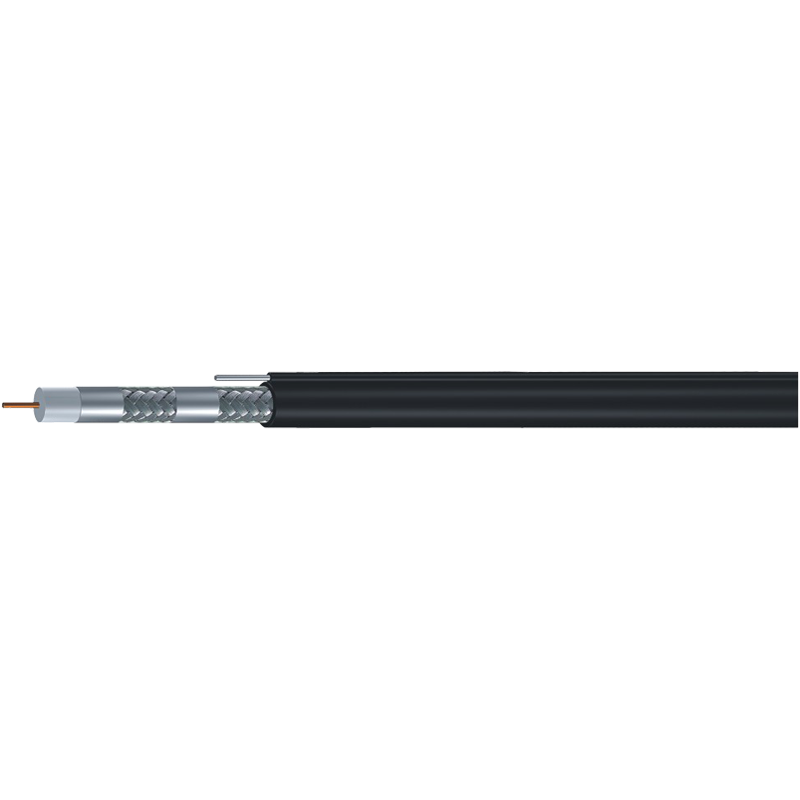RG11 Quad-Shield Dengan Kabel Koaksial Messenger 75 Ohm